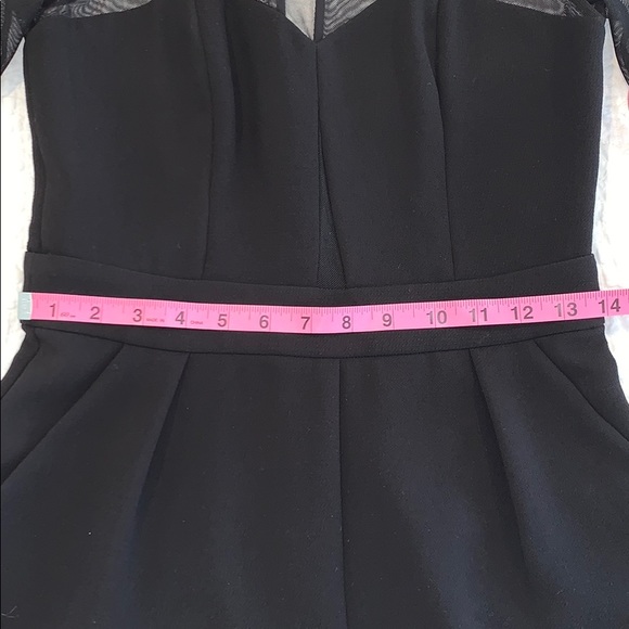 BCBGeneration Mesh Inset Romper in Black - Picture 7 of 12